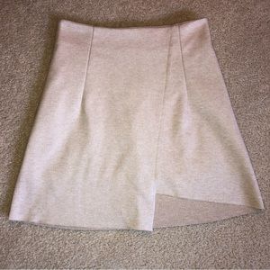 Cat Queen Light Beige Asymmetrical Mini Skirt